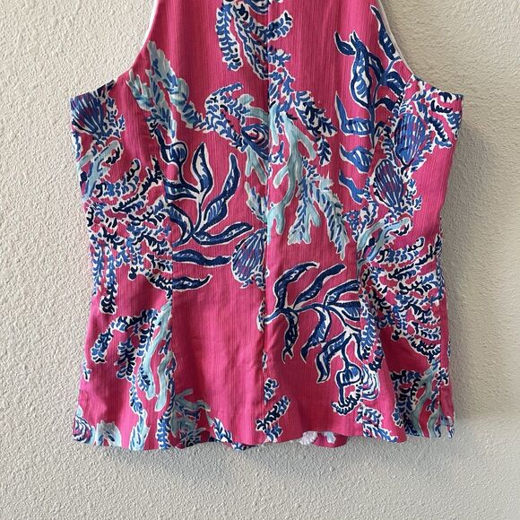Lilly Pulitzer Women's Top 6 Annabelle Top Capri Pink Samba Sleeveless Preppy - Picture 9 of 15